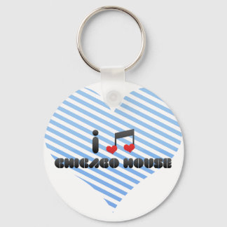 Ik hou van Chicago House Sleutelhanger
