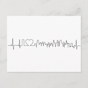 Ik hou van Chicago in een uitzonderlijke ecg stijl Briefkaart