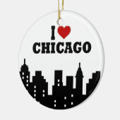Ik hou van Chicago Keramisch Ornament (Links)