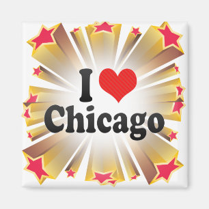 Ik hou van Chicago Magneet