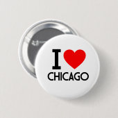 Ik hou van Chicago Ronde Button 5,7 Cm (Voorkant /achterkant)