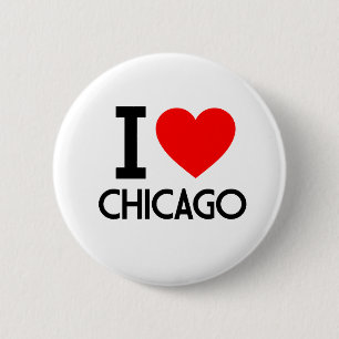 Ik hou van Chicago Ronde Button 5,7 Cm