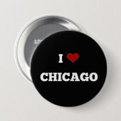 Ik hou van Chicago Ronde Button 7,6 Cm (Voorkant /achterkant)