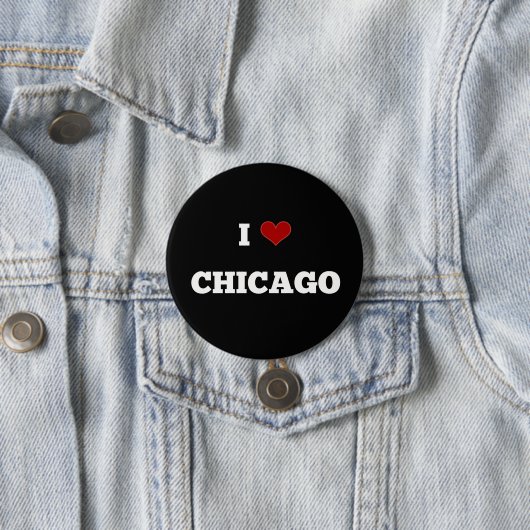 Ik hou van Chicago Ronde Button 7,6 Cm (In situ)