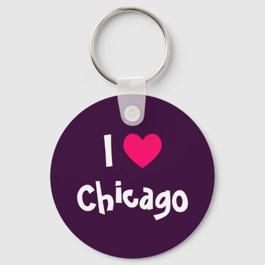 Ik hou van Chicago Sleutelhanger (Voorkant)