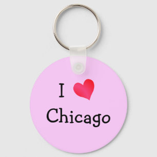 Ik hou van Chicago Sleutelhanger
