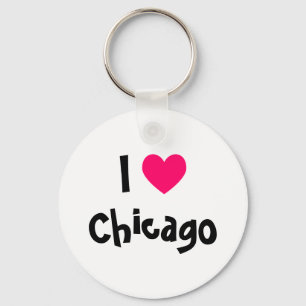 Ik hou van Chicago Sleutelhanger