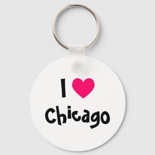 Ik hou van Chicago Sleutelhanger (Voorkant)