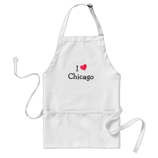 Ik hou van Chicago Standaard Schort (Voorkant)