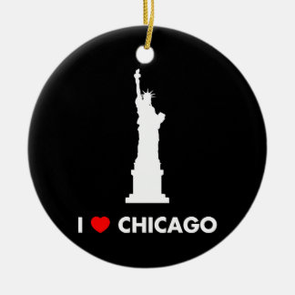 Ik hou van Chicago - Vrijheidsbeeld Keramisch Ornament