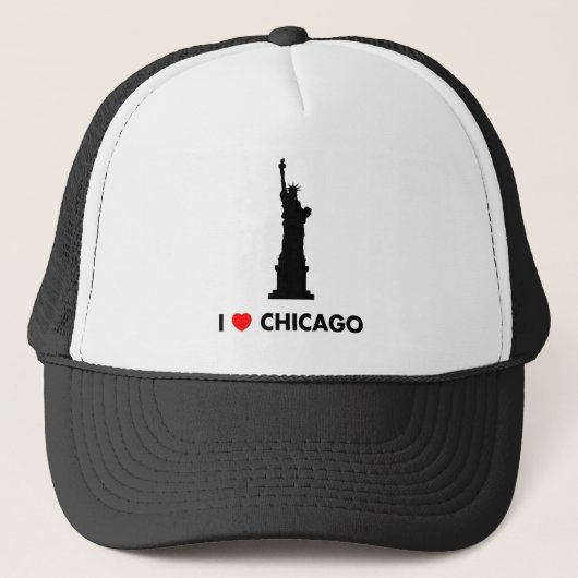 Ik hou van Chicago - Vrijheidsbeeld Trucker Pet (Voorkant)