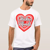 Ik hou van Chicken Alfredo Heart Funny Pasta Lover T-shirt (Voorkant)