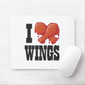 Ik hou van Chicken Wings Muismat (Met muis)
