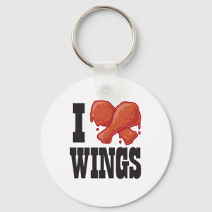 Ik hou van Chicken Wings Sleutelhanger