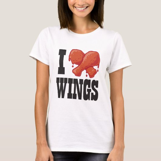 Ik hou van Chicken Wings T-shirt (Voorkant)