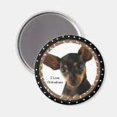 Ik hou van Chihuahuas Magnet Magneet (Voorkant / Achterkant)