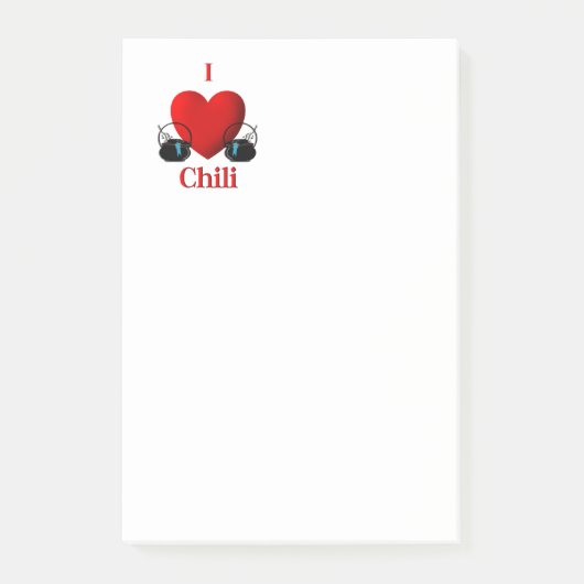 Ik hou van chili post-it® notes (Voorkant)