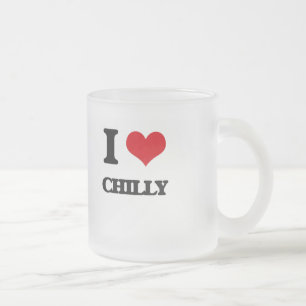 Ik hou van Chilly Matglas Koffiemok