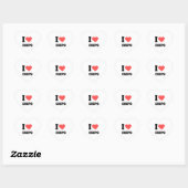ik hou van chips hart sticker (Vel)