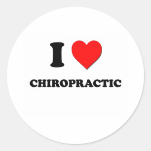 Ik hou van Chiropractic Ronde Sticker