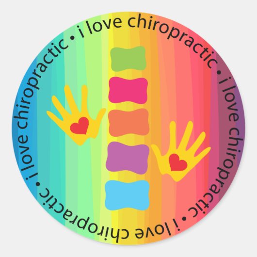 Ik hou van chiropractie Kinder Stickers (Voorkant)