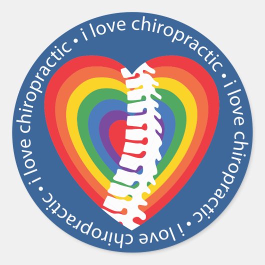 Ik hou van chiropractie Stickers (Voorkant)