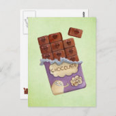Ik hou van Chocolade Briefkaart (Voorkant / Achterkant)