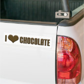 Ik hou van chocolade bumpersticker (Op Truck)