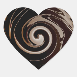 Ik hou van chocolade! Hartstickers Hart Sticker