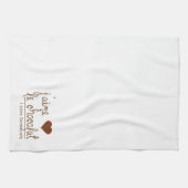 Ik hou van chocolade, in het Frans! Theedoek (Horizontaal)