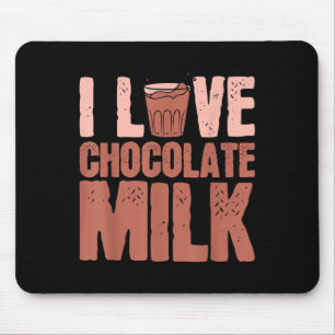 Ik hou van chocolade melk eten eter liefhebber cit muismat