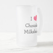 Ik hou van chocolade milkshakes matglas bierpul (Voorkant rechts)