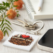 Ik hou van chocolade sleutelhanger (Voorkant Rechts)