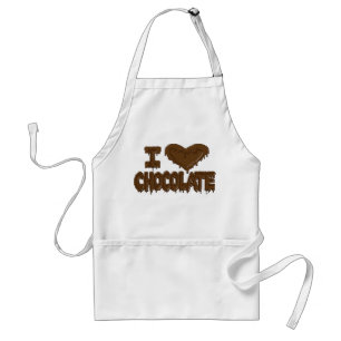 Ik hou van chocolade standaard schort