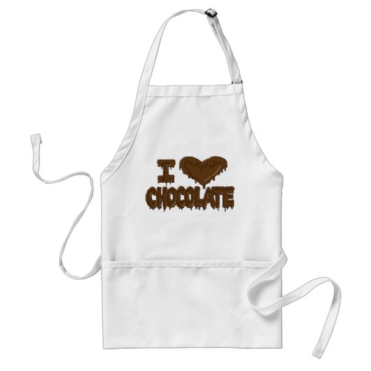 Ik hou van chocolade standaard schort (Voorkant)