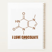 Ik hou van chocolade theobromine moleculaire chemi planner (Achterkant)