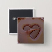 Ik hou van chocolade vierkante button 5,1 cm (Voorkant /achterkant)