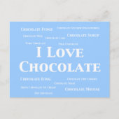 Ik hou van chocoladegeschenken briefkaart (Voorkant)