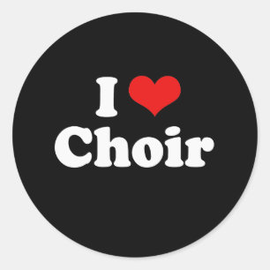 Ik hou van Choir Tshirt Ronde Sticker