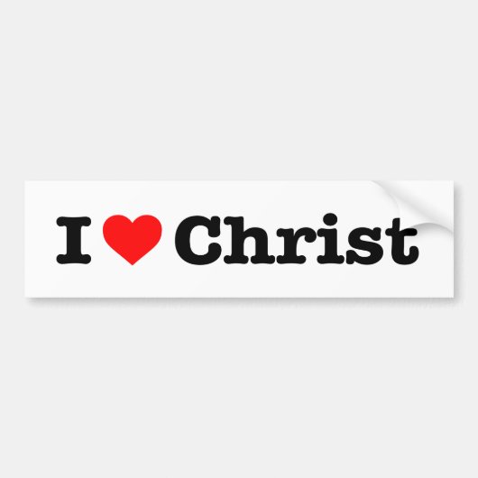 "Ik hou van CHRIST" Bumpersticker (Voorkant)