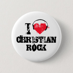 Ik hou van Christelijke rots Ronde Button 5,7 Cm
