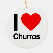 ik hou van churros keramisch ornament (Achterkant)