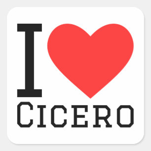 Ik hou van Cicero Vierkante Sticker