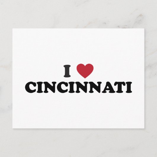Ik hou van Cincinnati Ohio Briefkaart (Voorkant)