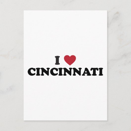 Ik hou van Cincinnati Ohio Briefkaart (Voorkant)