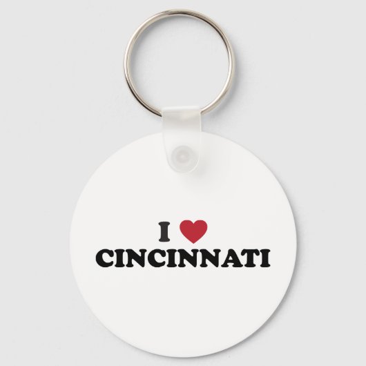 Ik hou van Cincinnati Ohio Sleutelhanger (Voorkant)