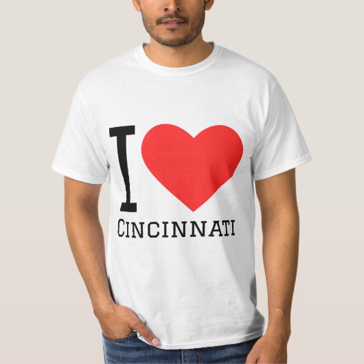 Ik hou van Cincinnati T-shirt (Voorkant)