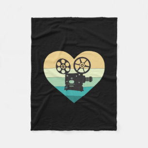 Ik hou van Cinema Retro Filmprojector Fleece Deken
