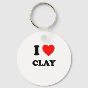 Ik hou van Clay Sleutelhanger