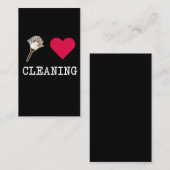 Ik hou van Cleaning Funny Housekeeper Visitekaartje (Voorkant / Achterkant)